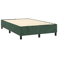 vidaXL Ramsäng med madrass mörkgrön 120x190 cm sammet