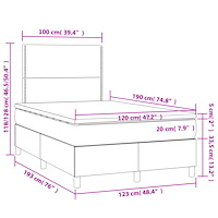 vidaXL Ramsäng med madrass mörkgrön 120x190 cm sammet