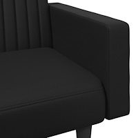 vidaXL Soffgrupp 2 delar svart konstläder