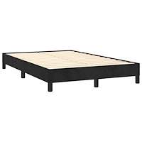 vidaXL Ramsäng med madrass svart 120x190 cm sammet