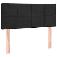 vidaXL Ramsäng med madrass svart 120x190 cm sammet