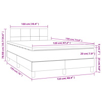 vidaXL Ramsäng med madrass svart 120x190 cm sammet