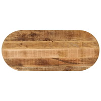 vidaXL Bordsskiva 140x60x3,8 cm oval massivt grovt mangoträ