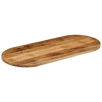 vidaXL Bordsskiva 100x40x3,8 cm oval massivt grovt mangoträ