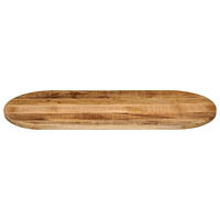 vidaXL Bordsskiva 100x40x3,8 cm oval massivt grovt mangoträ