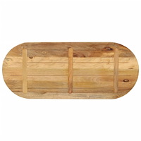 vidaXL Bordsskiva 100x40x3,8 cm oval massivt grovt mangoträ