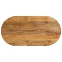 vidaXL Bordsskiva 90x40x3,8 cm oval massivt mangoträ