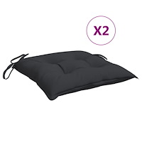 vidaXL Palldynor 2 st svart 50x50x7 cm oxfordtyg