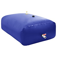 vidaXL Vattentank med kran vikbar 2100 L PVC