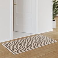 vidaXL Matta kort lugg flerfärgad inomhus/utomhus 80x150 cm halkfri