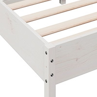 vidaXL Sängram utan madrass vit 90x200 cm massiv furu