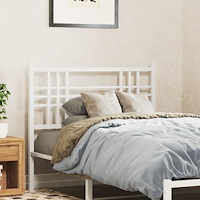 vidaXL Huvudgavel metall vit 100 cm