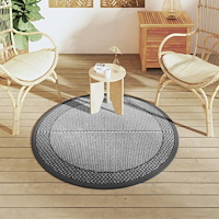vidaXL Utomhusmatta ARAKIL grå Ø120 cm PP