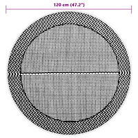 vidaXL Utomhusmatta ARAKIL grå Ø120 cm PP
