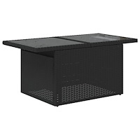 vidaXL Loungegrupp för trädgården med dynor 8 delar svart konstrotting
