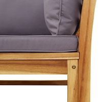 vidaXL Loungegrupp 3 delar med dynor massivt akaciaträ