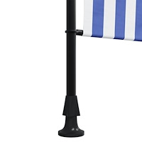 vidaXL Rullgardin utomhus blå och vit 150x270 cm tyg&stål