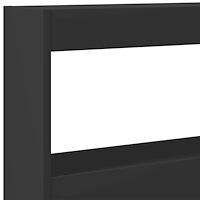 vidaXL Sänggavel med LED svart 160x17x102 cm