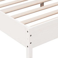 vidaXL Sängram utan madrass vit 200x200 cm massiv furu