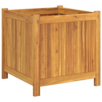 vidaXL Odlingslåda med foder 50x50x50 cm massivt akaciaträ