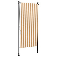 vidaXL Rullgardin utomhus orange och vit 120x270 cm tyg&stål