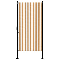 vidaXL Rullgardin utomhus orange och vit 120x270 cm tyg&stål