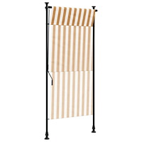vidaXL Rullgardin utomhus orange och vit 120x270 cm tyg&stål