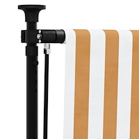 vidaXL Rullgardin utomhus orange och vit 120x270 cm tyg&stål