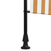 vidaXL Rullgardin utomhus orange och vit 120x270 cm tyg&stål