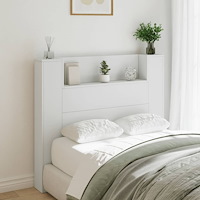 vidaXL Sänggavel med LED vit 120x16,5x103,5 cm