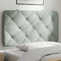 vidaXL Dyna till huvudgavel ljusgrå 80 cm sammet