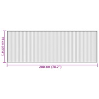vidaXL Matta rektangulär grå 70x200 cm bambu