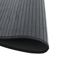 vidaXL Matta rund svart 100 cm bambu