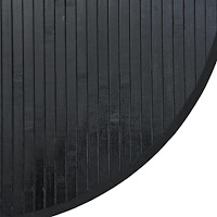 vidaXL Matta rund svart 100 cm bambu