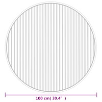 vidaXL Matta rund svart 100 cm bambu