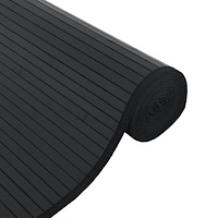 vidaXL Matta rektangulär svart 100x400 cm bambu