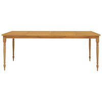 vidaXL Bataviabord 200x100x75 cm massiv teak
