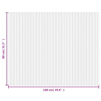 vidaXL Matta rektangulär ljus naturlig 80x100 cm bambu