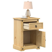 vidaXL Sängbord Corona 45x35x64 cm massiv furu