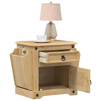 vidaXL Sängbord Corona 45x35x47,5 cm massiv furu