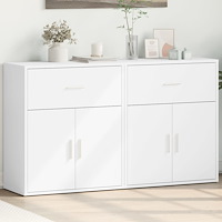 vidaXL Skänkar 2 st vit 60x31x70 cm konstruerat trä