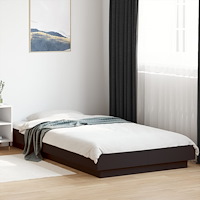 vidaXL Sängram svart 90x190 cm konstruerat trä