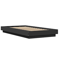 vidaXL Sängram svart 90x190 cm konstruerat trä