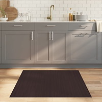 vidaXL Matta rektangulär mörkbrun 100x100 cm bambu