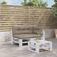 vidaXL Palldynor 3 st taupe tyg