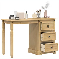 vidaXL Sminkbord Corona 110x47x75 cm massiv furu