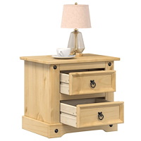 vidaXL Sängbord Corona 53x39x50 cm massiv furu