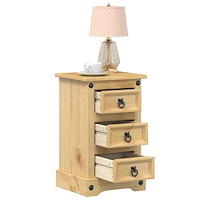 vidaXL Sängbord Corona 35x32,5x58 cm massiv furu