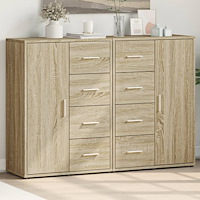 vidaXL Skänkar 2 st sonoma-ek 60x31x84 cm konstruerat trä