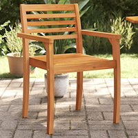 vidaXL Trädgårdsstolar 6 st 59x55x85 cm massivt akaciaträ